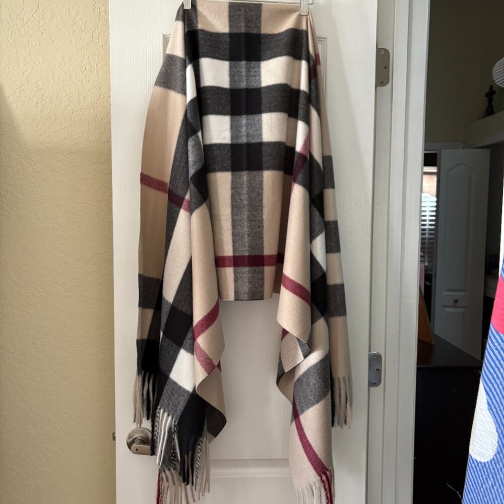 Burberry Cashmere Wrap/Scarf/Stole/Cape